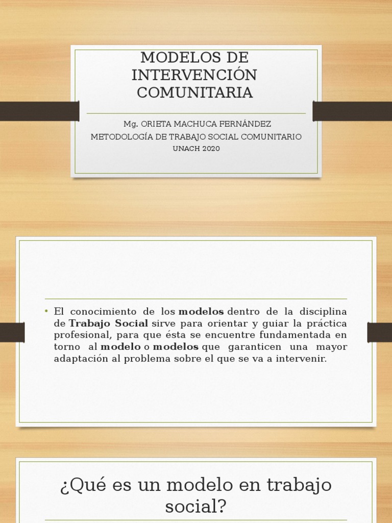 Modelos de Intervención Comunitaria | PDF | Trabajo Social | Conflicto ...