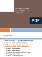 Attitude Measurement Creating Item Scales (CH. 10)