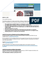 LACCD Coronavirus Website and Social Media Information