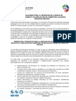 Instrucciones para La Obtencion de Licencia de Funcionamiento Y/O Ampliacion de Cobertura Colegios Privados Año 2019