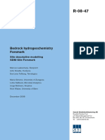 Bedrock Hydrogeochemistry Forsmark: Site Descriptive Modelling SDM-Site Forsmark