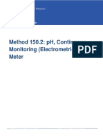 Method 150.2: PH, Continuous Monitoring (Electrometric) by PH Meter