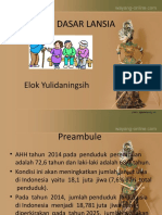 Konsep Dasar Lansia: Elok Yulidaningsih