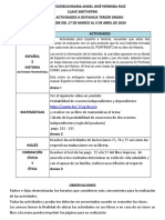 Plan de Actividades A Distancia Tercer Grado PDF