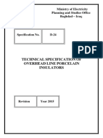 Technical Specification of Overhead Line Porcelain Insulators