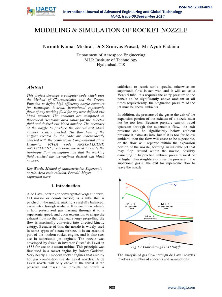 Rocket Nozzle Simulation Model | PDF | Rocket Engine | Jet Engine