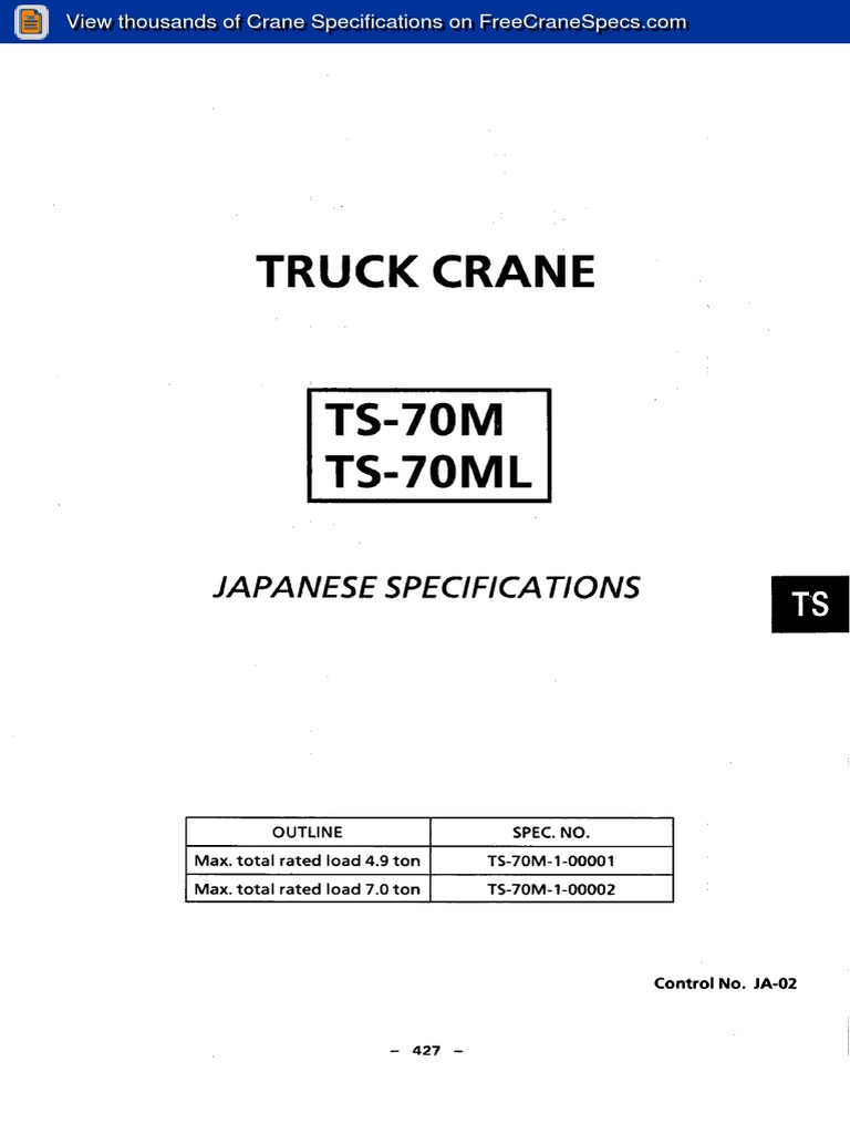 Crane Specifications Database Access | PDF
