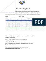 Grade Tracking Sheet March