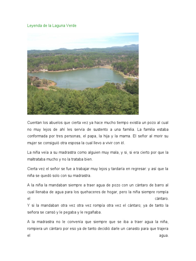 Leyenda de la Laguna Verde Encantada | PDF