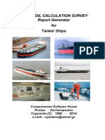 Zakos Oil Calculation Survey Report Generator For Tanker Ships