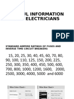 USEFUL INFORMATION FOR ELECTRICIANS