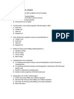 Costing Concepts Questionnaire