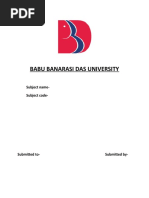 Babu Banarasi Das University: Subject Name-Subject Code