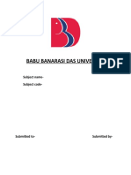 Babu Banarasi Das University: Subject Name-Subject Code