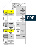 Time Table BBA Spring 2020