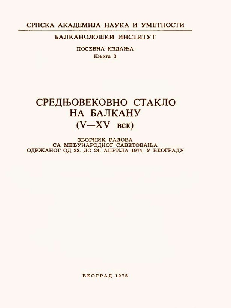 3 Srednjovekovno Staklo Na Balkanu Kv Pdf Applications Du Verre Lunettes