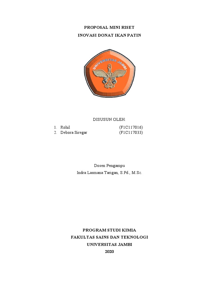 Proposal Mini Riset | PDF | Memasak, Makanan, & Anggur | Teknologi ...