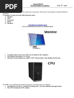 Class 4th Computer Chapter