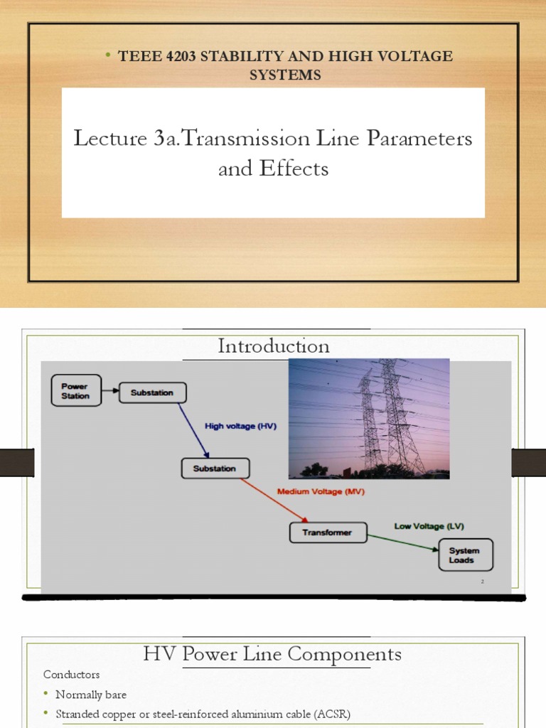 Transmission Line Parameters and Effects | PDF | Transmission Line ...