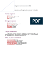 Normal Response: Expressing Interest (Exprimarea Interesului)