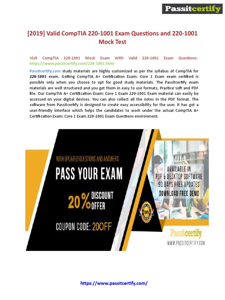 CompTIA A+ 220-1001 Exam Prep Guide | PDF | Comp Tia | Test (Assessment)