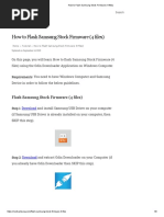 How To Flash Samsung Stock Firmware (4 Files) PDF