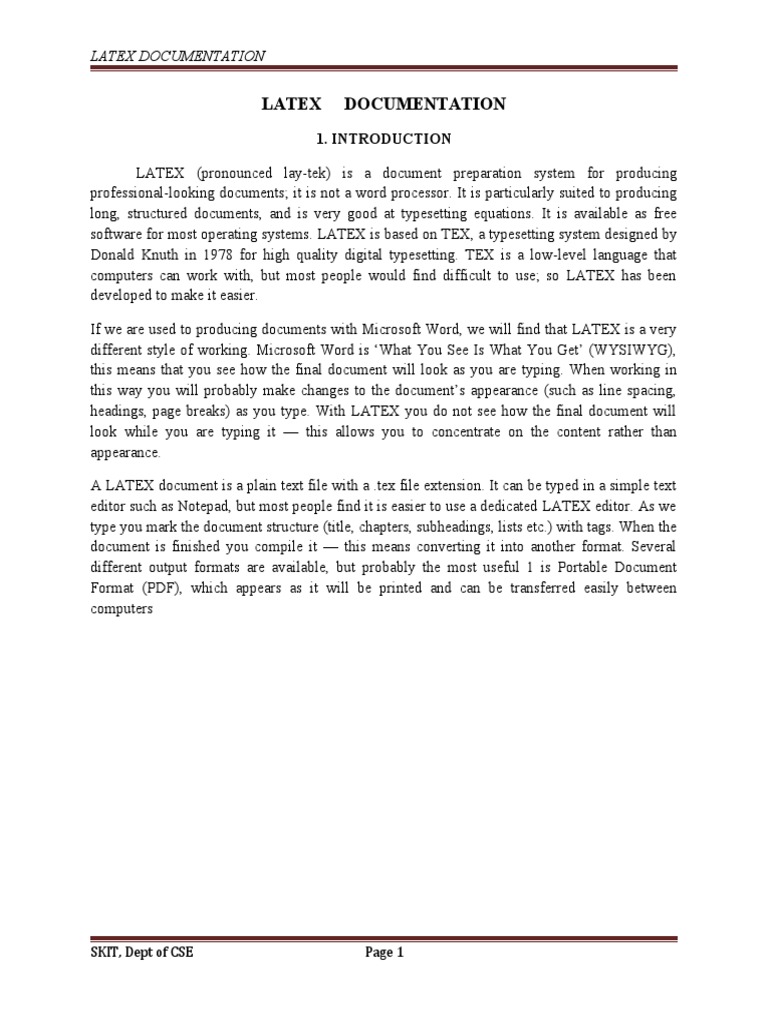 LaTeX Documentation Guide | PDF | Te X | Text