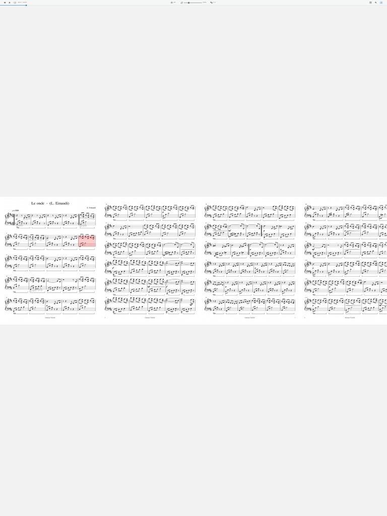 Le onde - Ludovico Einaudi Sheet music for Piano (Solo) Easy