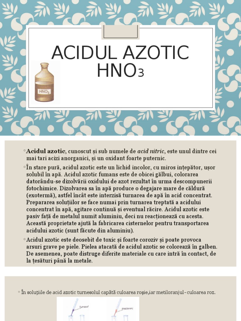 Acidul Azotic | PDF