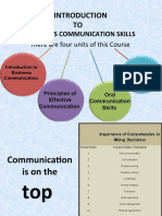 Business Communication Skills There Are Four Units of This Course