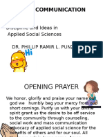 Mass Communication: Discipline and Ideas in Applied Social Sciences Dr. Phillip Ramir L. Punzalan
