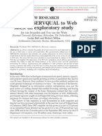Applying SERVQUAL To Web Sites: An Exploratory Study: New Research