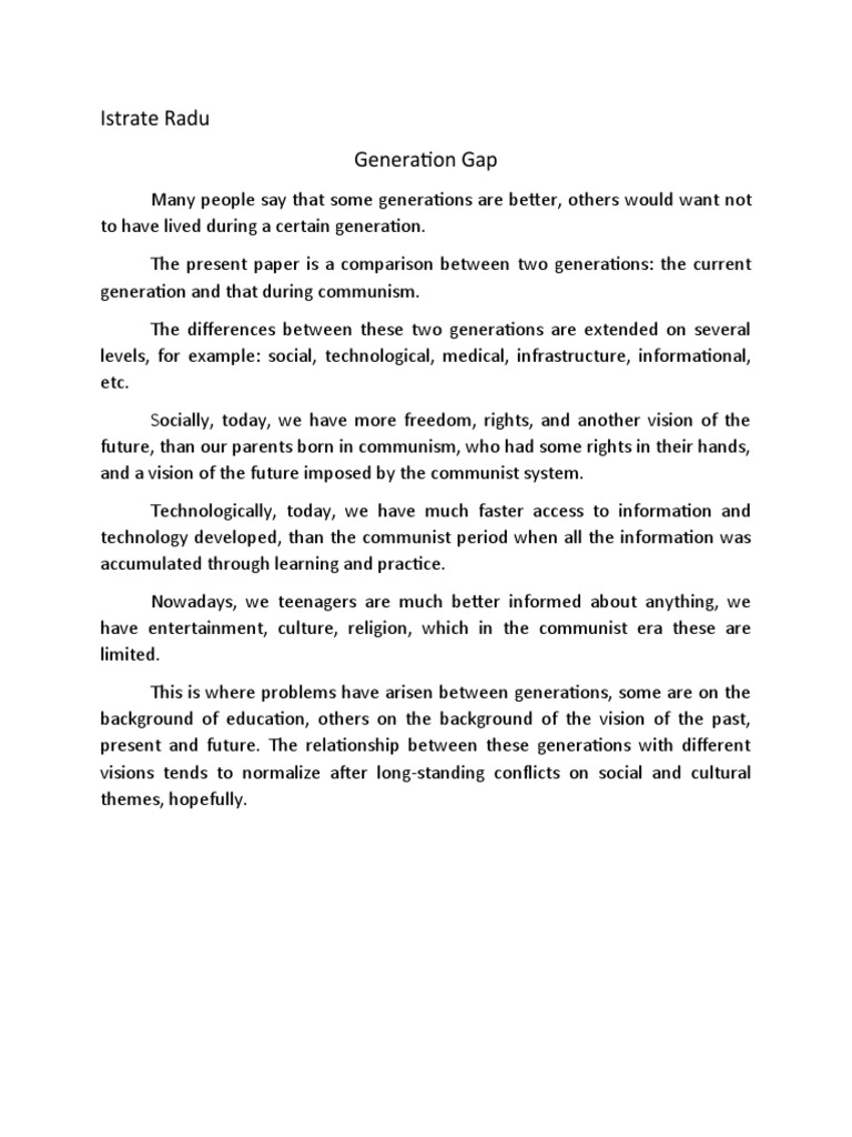 Generation Gap v2 | PDF | Social Science