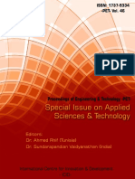 Special Issue On Applied Sciences & Technology