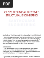 TECHNICAL ELECTIVE ON STRUCTURAL ANALYSIS BY PORTAL METHOD