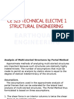 Technical Elective On Structural Analysis by Portal Method