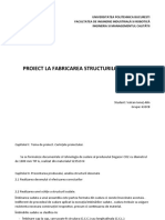 Proiect La Fabricarea Structurilor Sudate