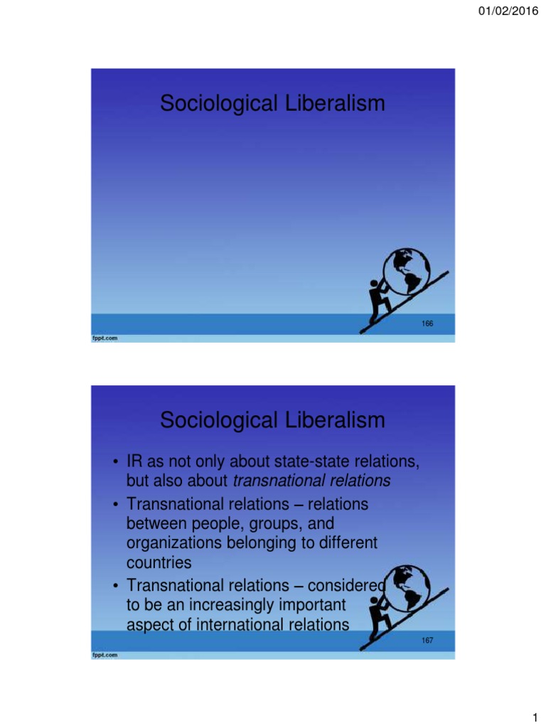 PS322 - IR - Ch04part2 - Sociological Liberalism | PDF | Liberalism ...