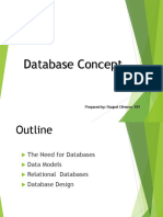 Database Concept: Prepared By: Raquel Ofreneo, MIT