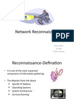 Network Reconnaissance: Anup Sahu 3 Year Comp Science