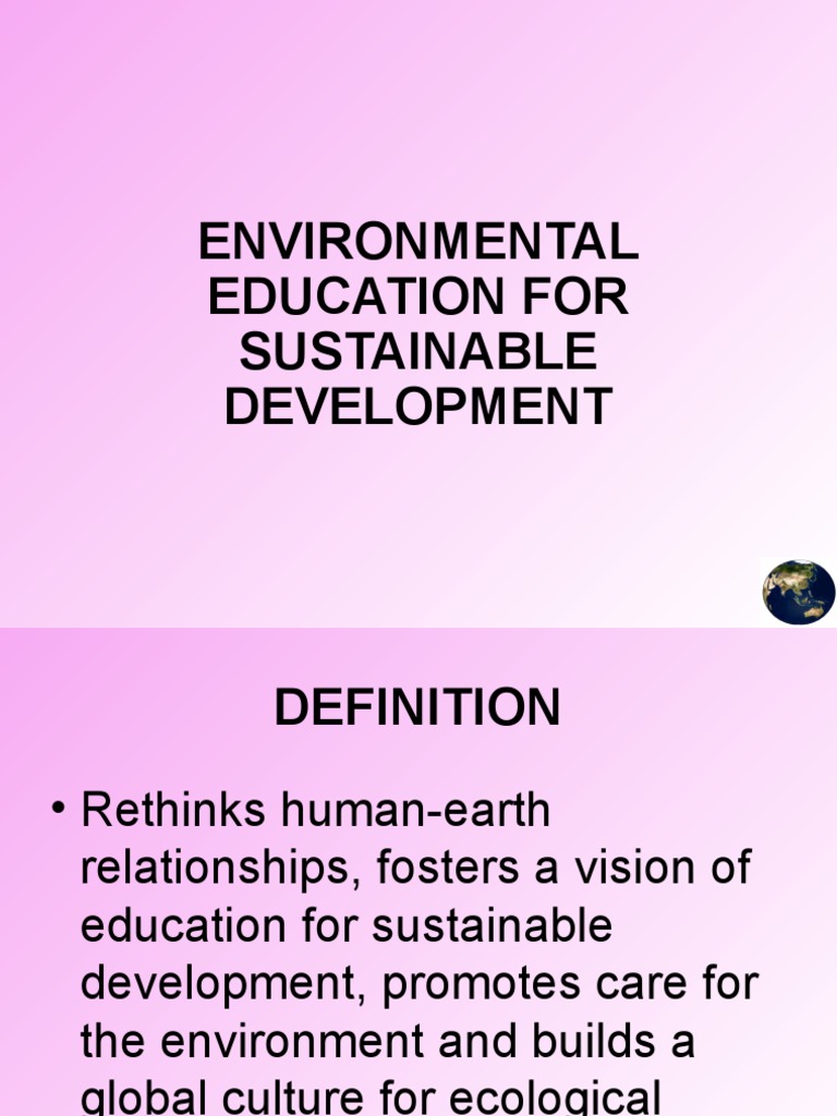Environmental Education for Sustainability | PDF | Sustainability ...