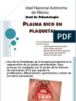 Plasma Rico en Plaquetas UNAM Odontología