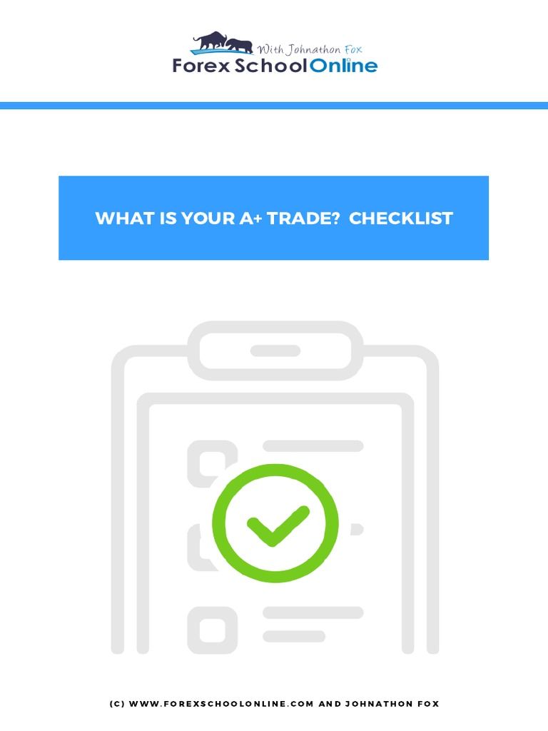 What Is Your A Trade Checklist Pdf Pdf Microeconomics Marketing