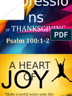 Expressions OF THANKSGIVING
