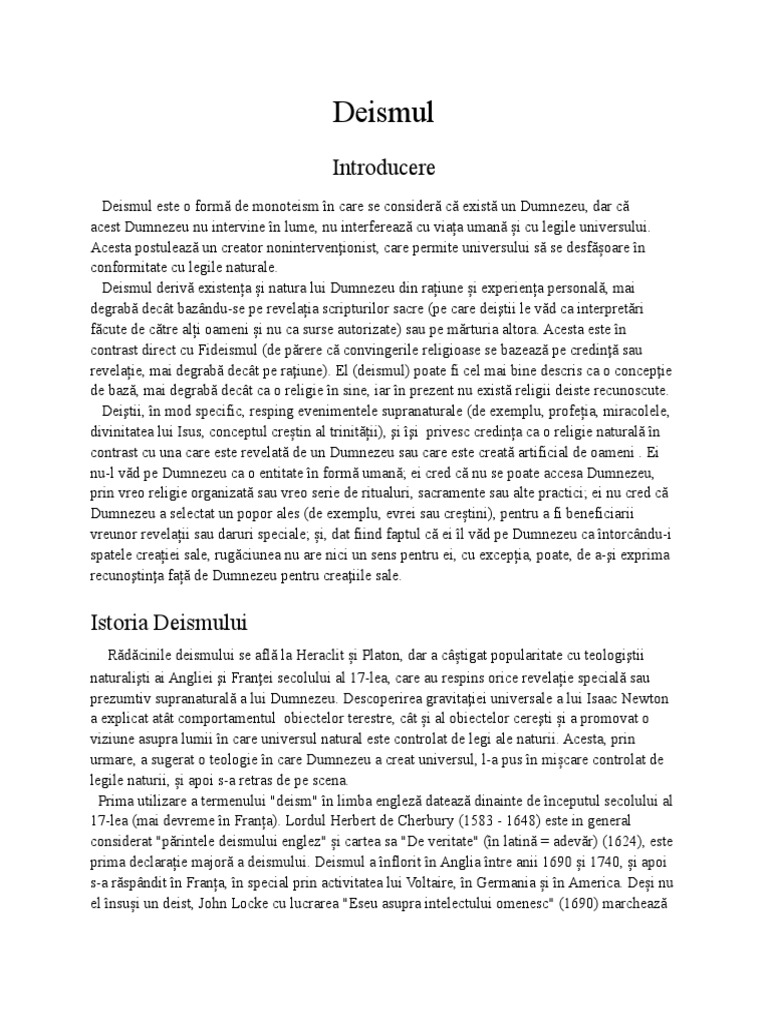 Deism | PDF