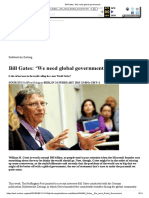 Bill Gates - We Need Global Government' PDF