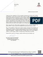 Carta del padre Ángel a los líderes políticos y sociales