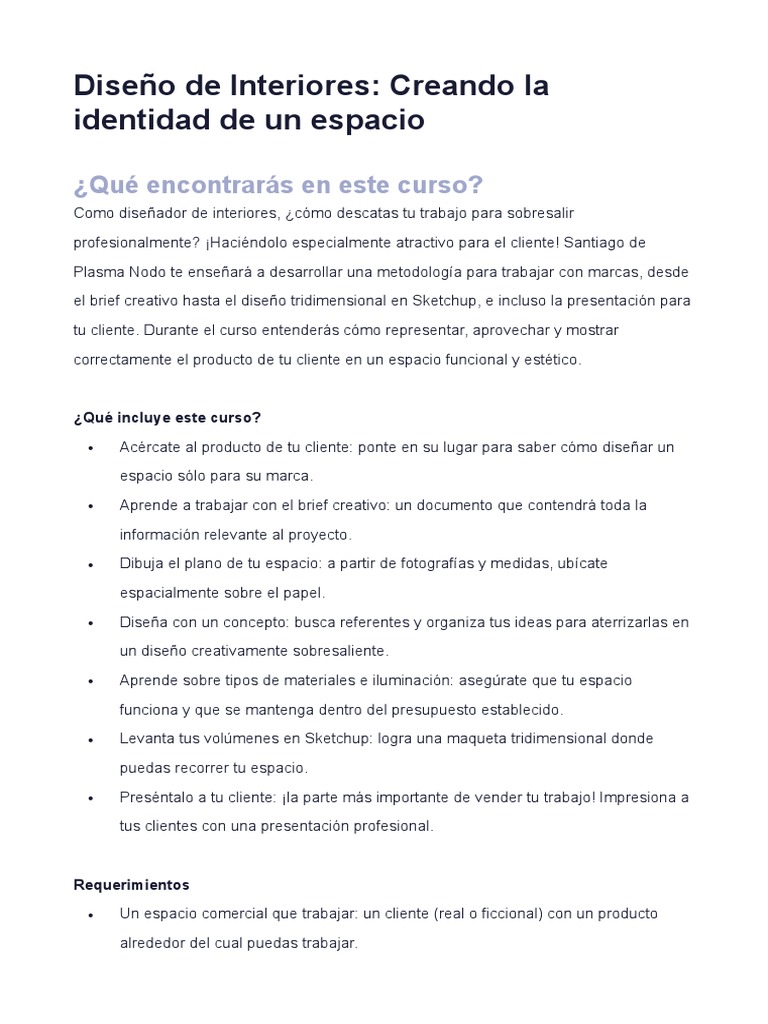 Diseño de Interiores - Creando La Identidad de Un Espacio | PDF ...