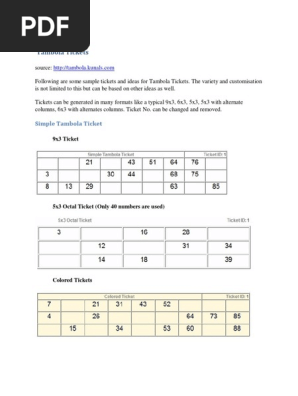 custom tambola housie tickets pdf pdf