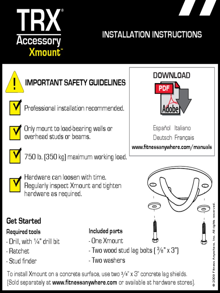 XMOUNT Installation Instructions | PDF | Screw | Mechanical Engineering